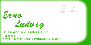 erno ludvig business card