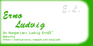 erno ludvig business card